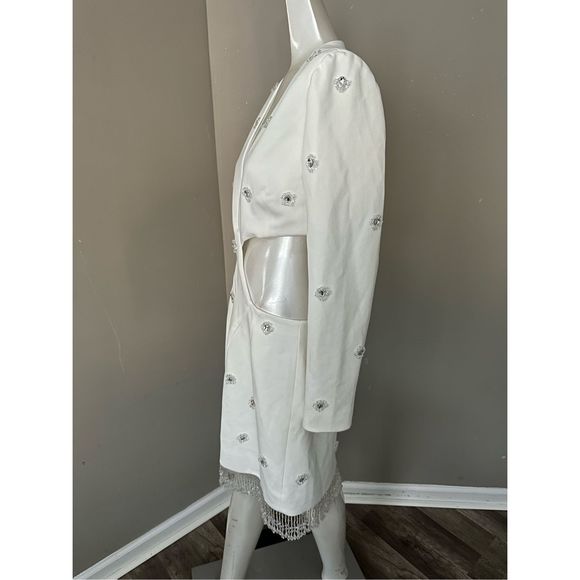 PATBO HAND-BEADED CUT-OUT BLAZER MINI DRESS - Picture 9 of 13